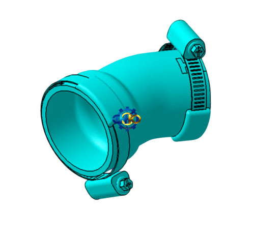 لوله صدا خفه کن توربوشارژر MVM Arrizo 5 | لوله منبع صداگیر توربو ام وی ام آریزو ۵ | قطعات سیستم توربوشارژ