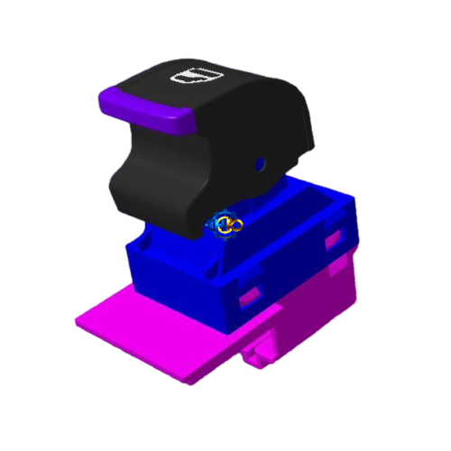 مجموعه کلید شیشه بالابر عقب راست ام وی ام X33 | کلید بالابر شیشه عقب راست MVM X33 – سوئیچ شیشه‌بالاتر درب عقب