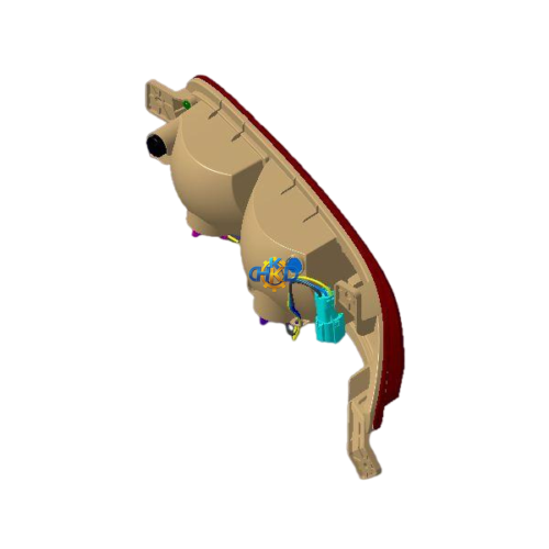 چراغ مه شکن عقب چپ و چراغ دنده عقب تیگو 7آی ای